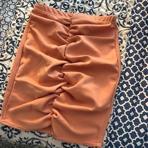 Ruched pale rose skirt! Very flattering!